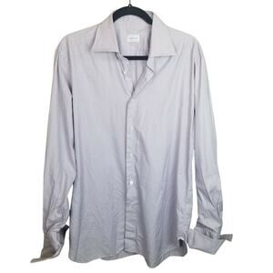 Ermenegildo Zegna Mens Dress Shirt Sze 42R Boardroom Luxury Career Work Office